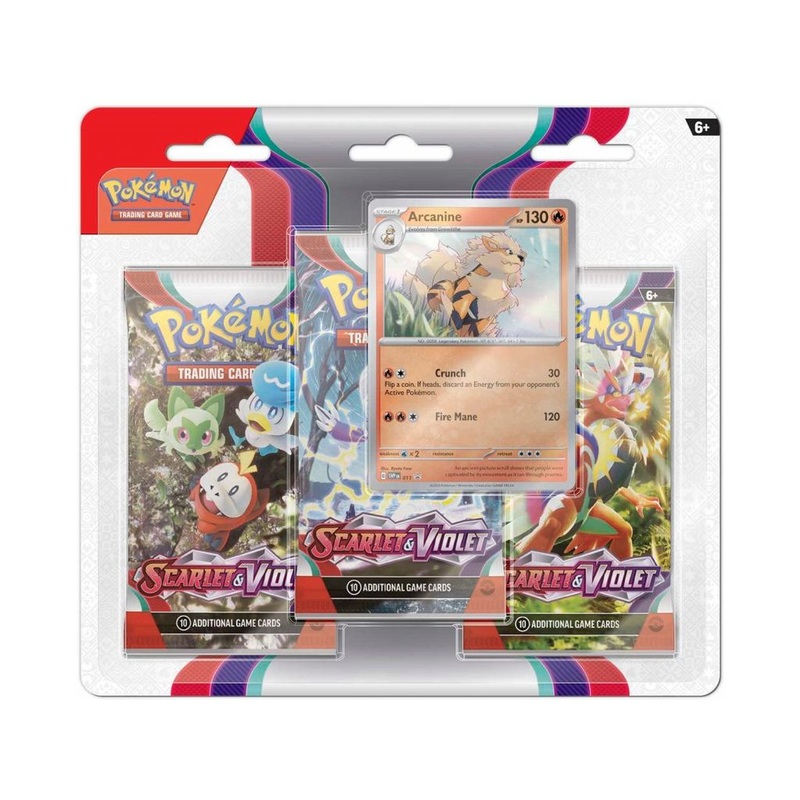 Pokemon - Scarlet and Violet - 3 Pack Blister Pack - Arcanine