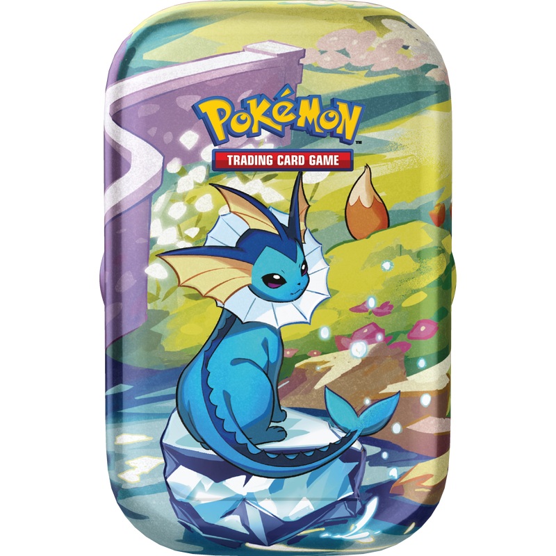 Pokemon - Scarlet and Violet - Prismatic Evolutions - Mini Tins - Vaporeon - IN STORE ONLY LIMIT ONE PER CUSTOMER