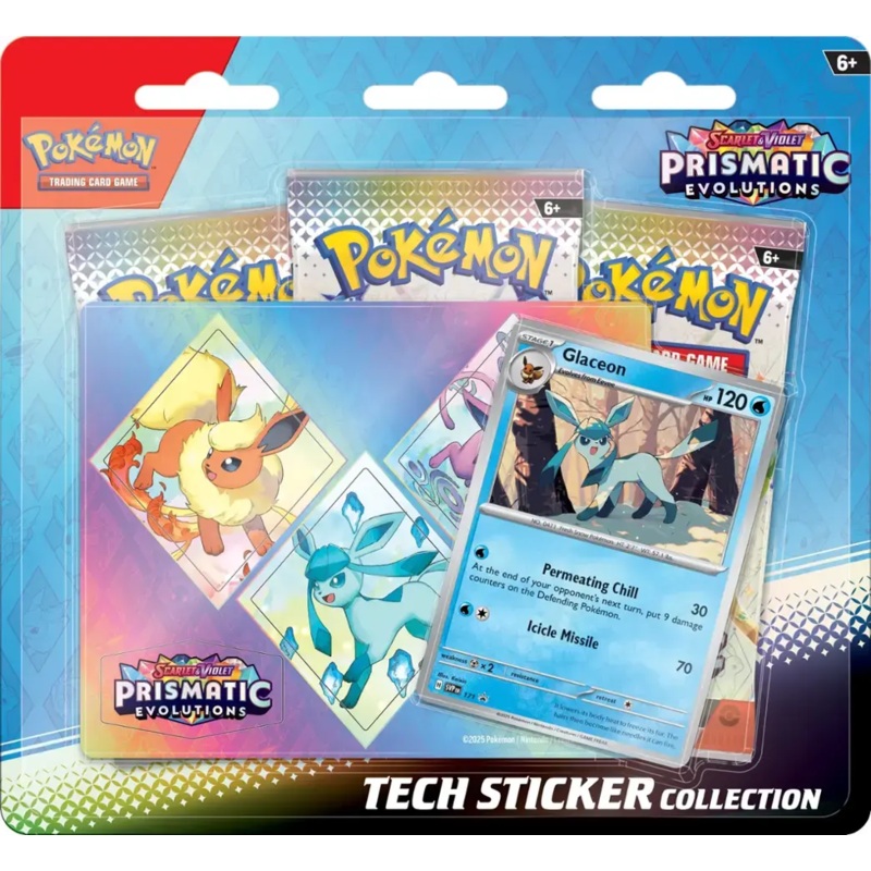 Pokemon - Scarlet and Violet - Prismatic Evolutions - Tech Sticker Collection - Glaceon