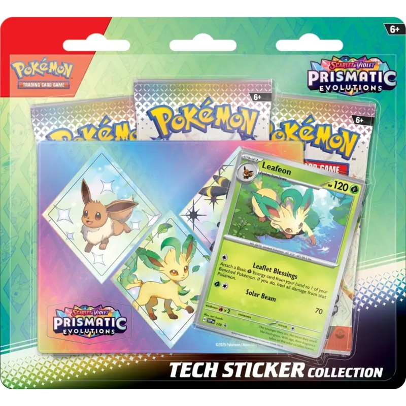 Pokemon - Scarlet and Violet - Prismatic Evolutions - Tech Sticker Collection - Leafeon