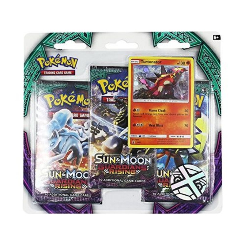 Pokemon - Sun and Moon - Guardians Rising - 3 Pack Blister - Turtonator