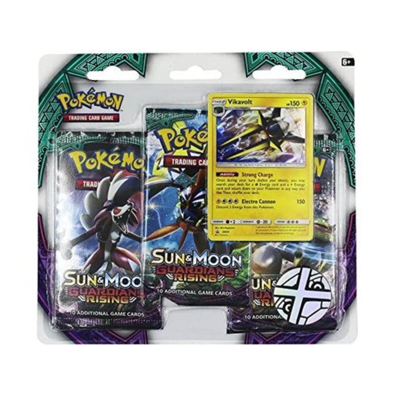 Pokemon - Sun and Moon - Guardians Rising - 3 Pack Blister - Vikavolt