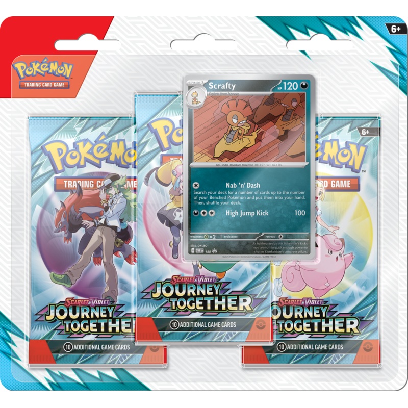 Pokmon - Scarlet and Violet - Journey Together - 3 Pack Blister - Scrafty