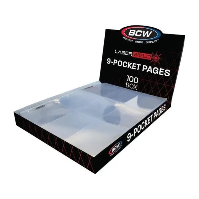 BCW - 9 Pocket LaserWeld Binder Pages - Box of 100