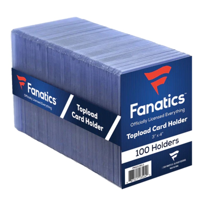 Fanatics - Top Loaders - 3x4 Regular With Sleeves Combo - Package of 100