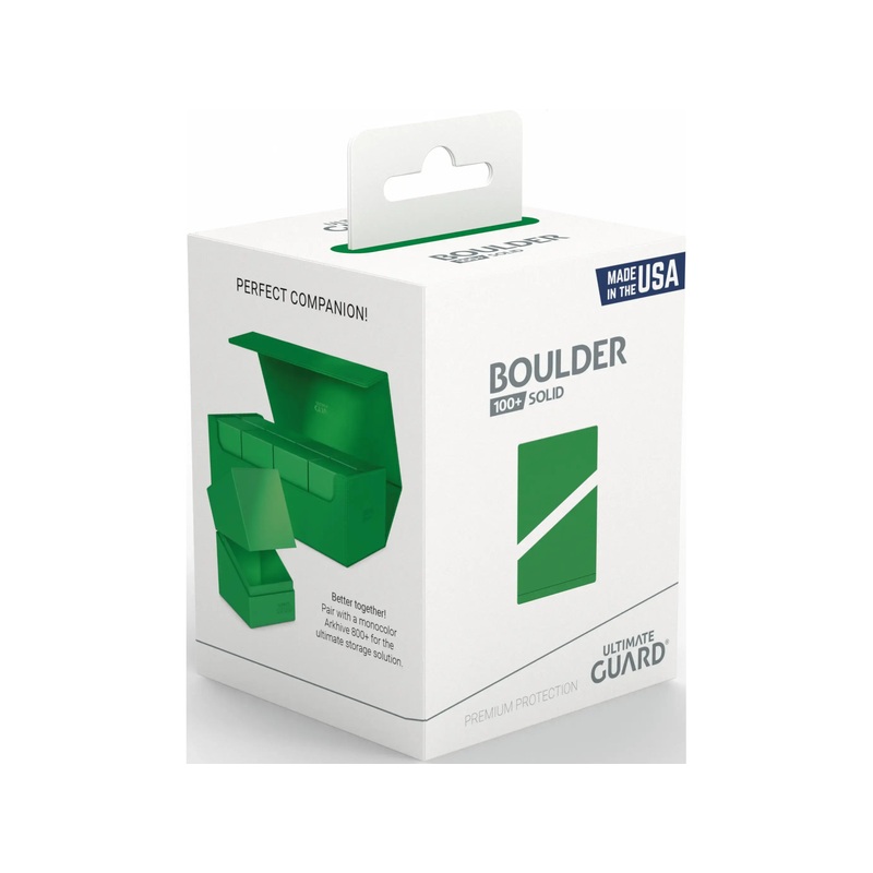 Ultimate Guard - Boulder Deck Case - Solid Green - 100