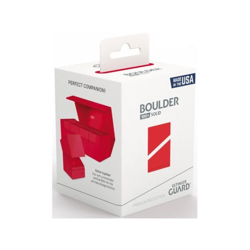Ultimate Guard - Boulder Deck Case - Solid Red - 100