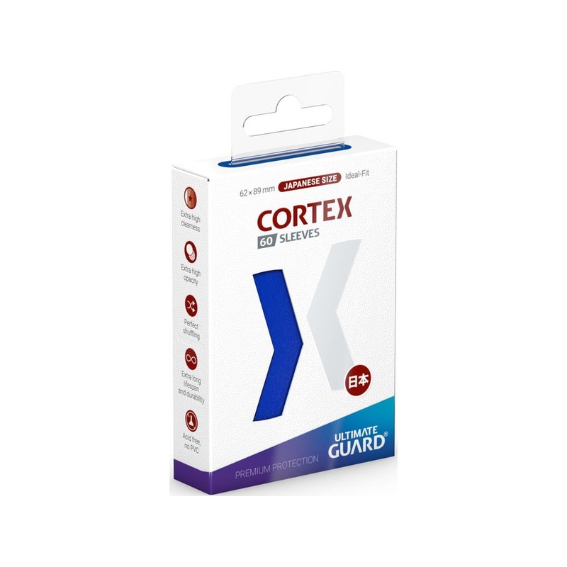 Ultimate Guard - Cortex Sleeves - Japanese Size - Glossy - Blue - 60 Count