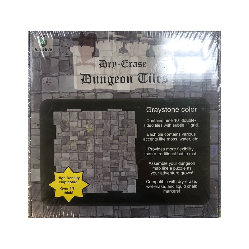 Role 4 Initiative - Graystone Dry-Erase Dungeon Tiles - 9 10-Inch Tiles