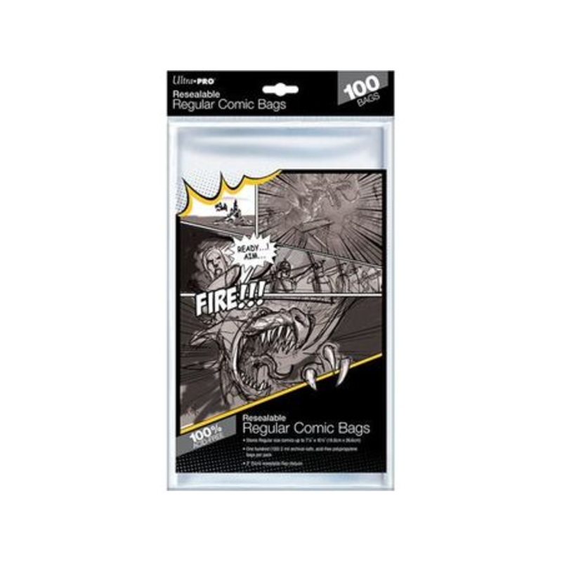 Ultra Pro - Comic Series - Resealable Regular Size Comic Bags - Package of 100
