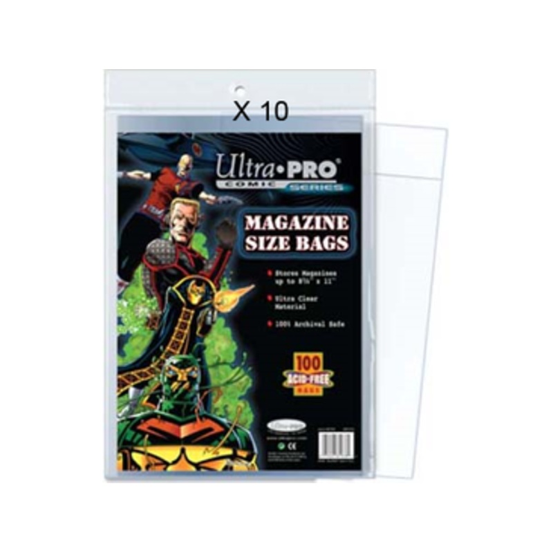 Ultra Pro - Magazine Bags - Regular  - Non-Resealable - Package of 100 - Case of 10