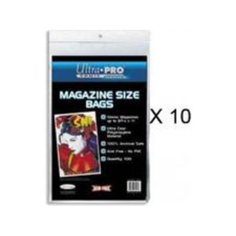 Ultra Pro - Magazine Bags - Resealable - Package of 100 - Case of 10