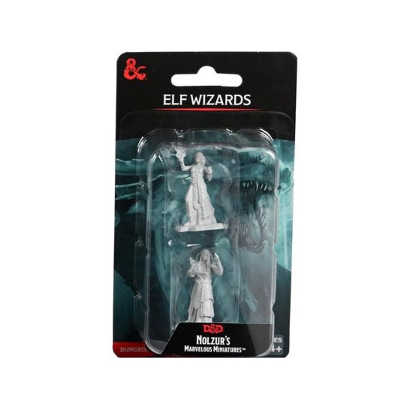 Wizkids - Dungeons and Dragons - Unpainted Miniature - Nolzurs Marvellous Miniatures - Elf Wizards - 90672