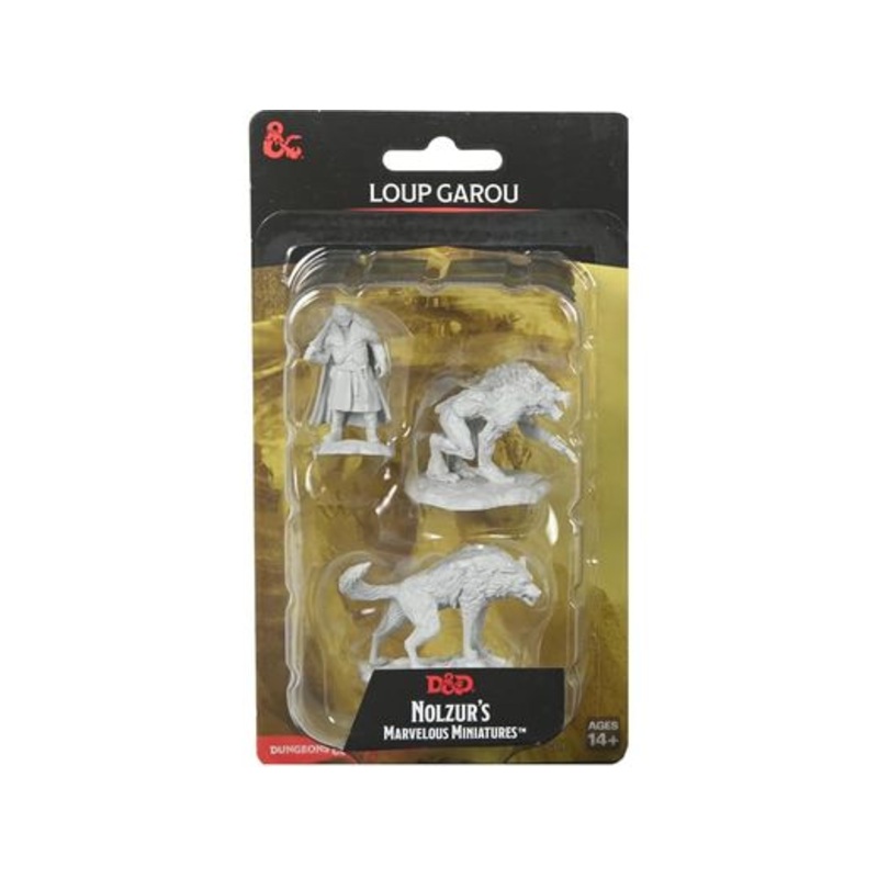 Wizkids - Dungeons and Dragons - Unpainted Miniature - Nolzurs Marvellous Miniatures - Loup Garou - 90674