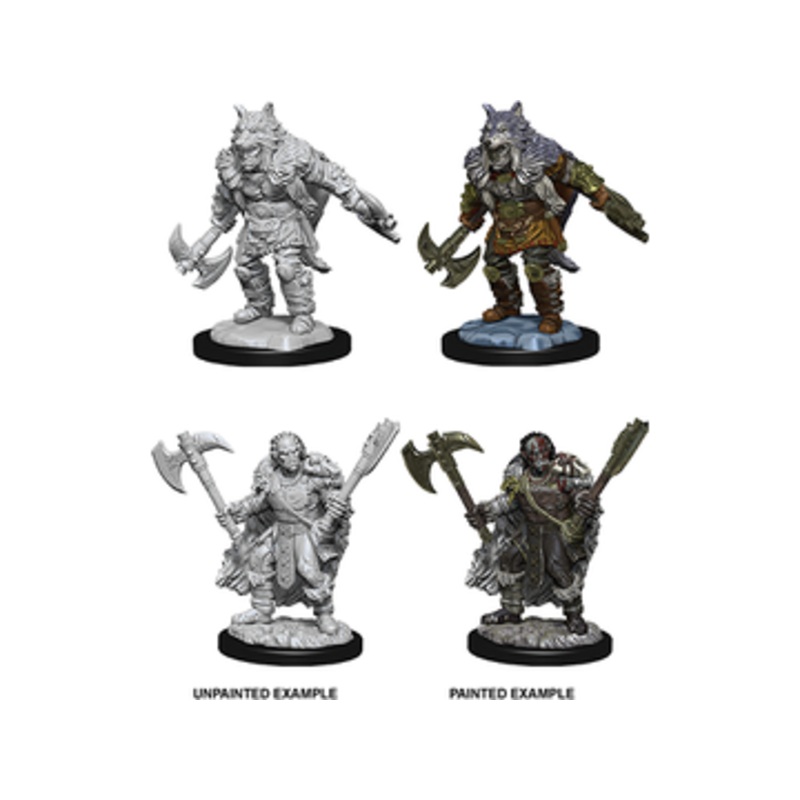 Wizkids - Dungeons and Dragons - Unpainted Miniature - Nolzurs Marvelous Miniatures - Male Half-Orc Barbarian - 73704
