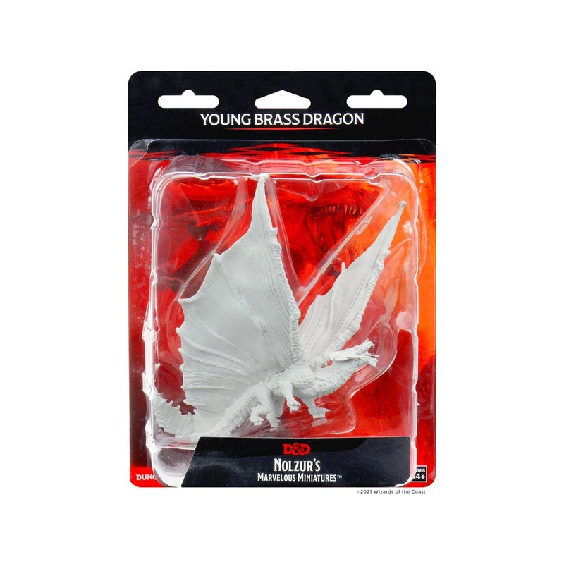 Wizkids - Dungeons and Dragons - Unpainted Miniature - Nolzurs Marvelous Miniatures - Young Brass Dragon - 73711