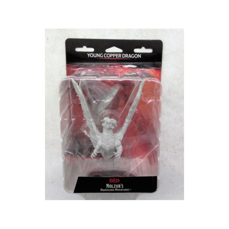 Wizkids - Dungeons and Dragons - Unpainted Miniature - Nolzurs Marvelous Miniatures - Young Copper Dragon - 73685