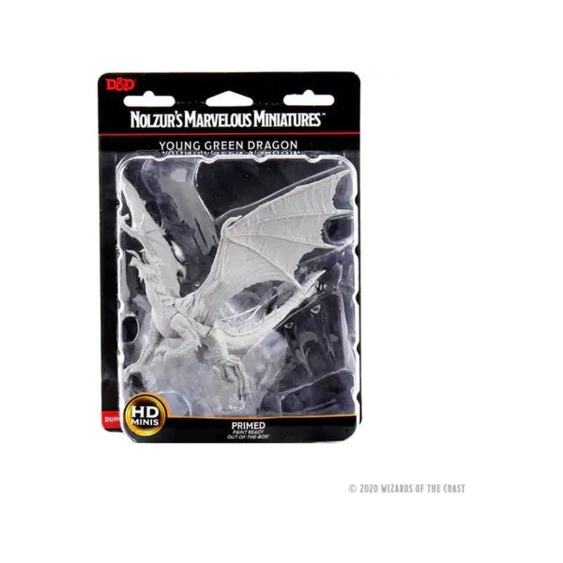 Wizkids - Dungeons and Dragons - Unpainted Miniature - Nolzurs Marvelous Miniatures - Young Green Dragon - 73684