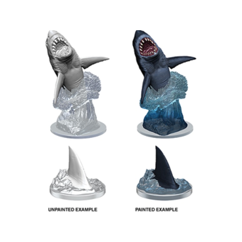 Wizkids - Dungeons and Dragons - Unpainted Miniatures - Deep Cuts - Shark - 73729