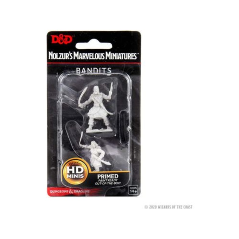 Wizkids - Dungeons and Dragons - Unpainted Miniatures - Nolzurs Marvelous Miniatures - Bandits - 73677