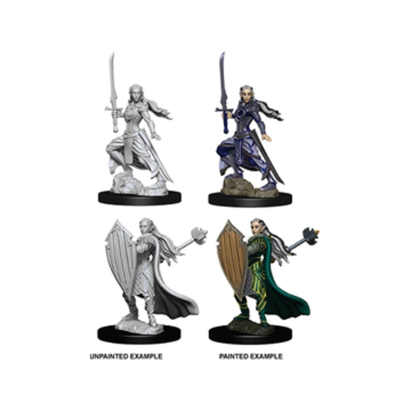 Wizkids - Dungeons and Dragons - Unpainted Miniatures - Nolzurs Marvelous Miniatures - Female Elf Paladin - 73706