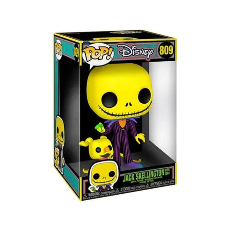 POP! - Disney - The Nightmare Before Christmas - Jack with Zero Blacklight - 10"