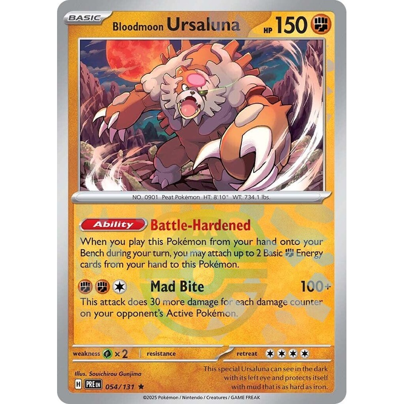 Bloodmoon Ursaluna (054/131) (Master Ball Pattern) [Scarlet & Violet: Prismatic Evolutions]