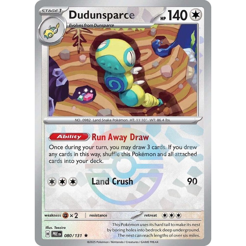 Dudunsparce (080/131) (Poke Ball Pattern) [Scarlet & Violet: Prismatic Evolutions]