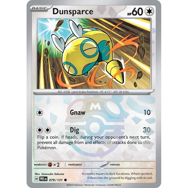 Dunsparce (079/131) (Master Ball Pattern) [Scarlet & Violet: Prismatic Evolutions]