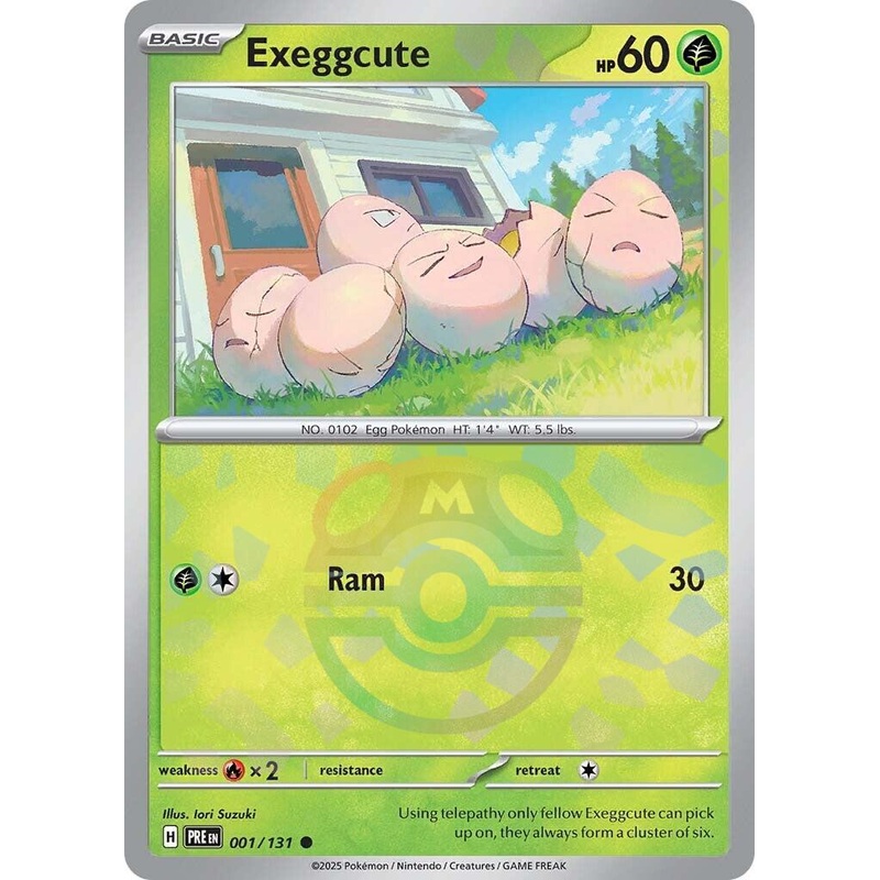 Exeggcute (001/131) (Master Ball Pattern) [Scarlet & Violet: Prismatic Evolutions]
