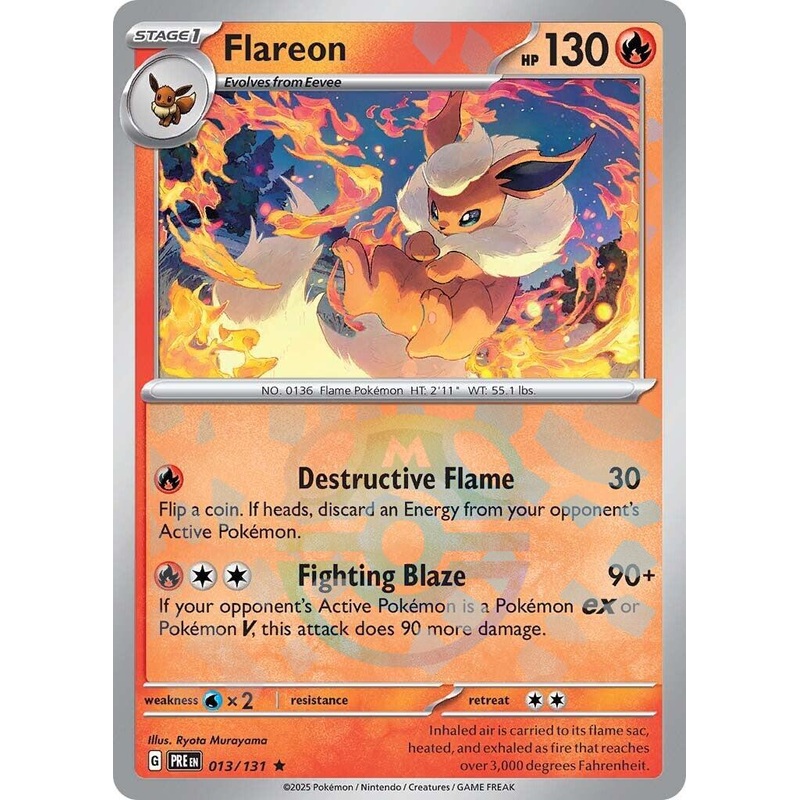 Flareon (013/131) (Master Ball Pattern) [Scarlet & Violet: Prismatic Evolutions]