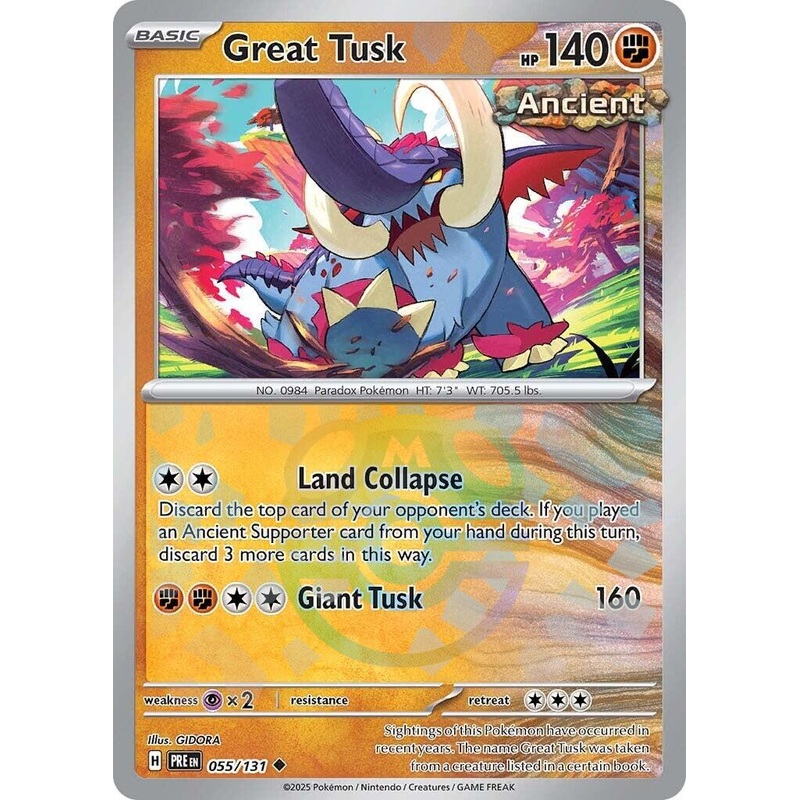 Great Tusk (055/131) (Master Ball Pattern) [Scarlet & Violet: Prismatic Evolutions]