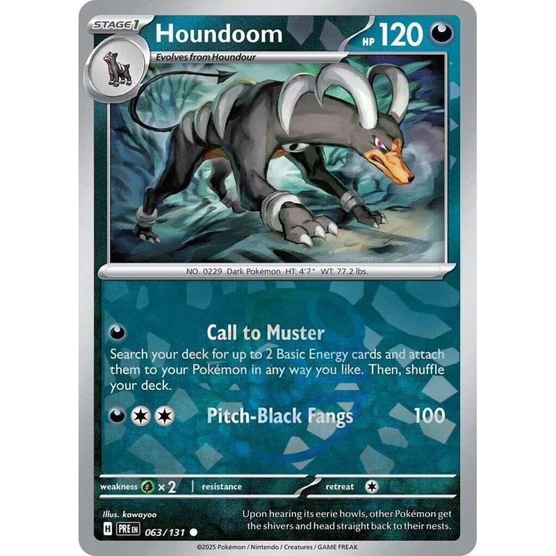 Houndoom (063/131) (Master Ball Pattern) [Scarlet & Violet: Prismatic Evolutions]