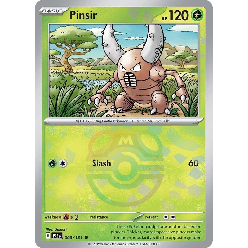 Pinsir (003/131) (Master Ball Pattern) [Scarlet & Violet: Prismatic Evolutions]