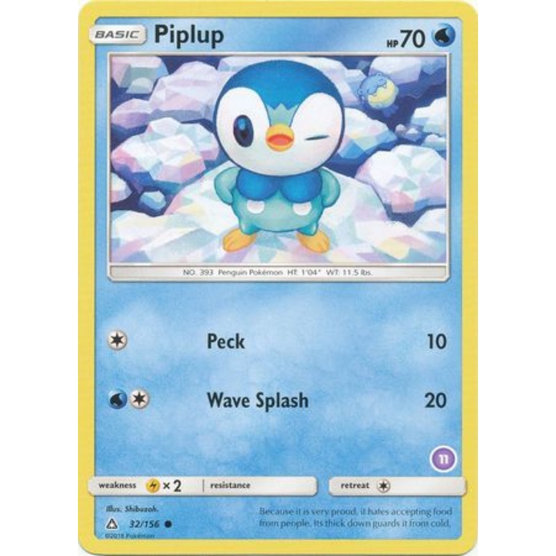Piplup (32/156) (Deck Exclusive #11) [Sun & Moon: Trainer Kit - Alolan Sandslash]