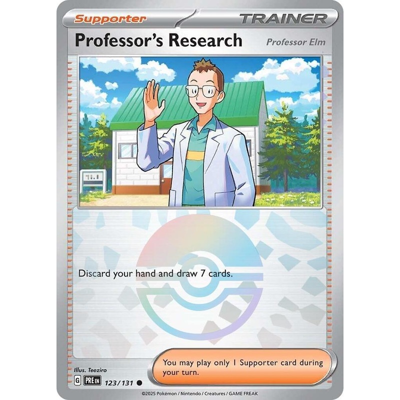 Professor's Research (123/131) [Professor Elm] (Poke Ball Pattern) [Scarlet & Violet: Prismatic Evolutions]