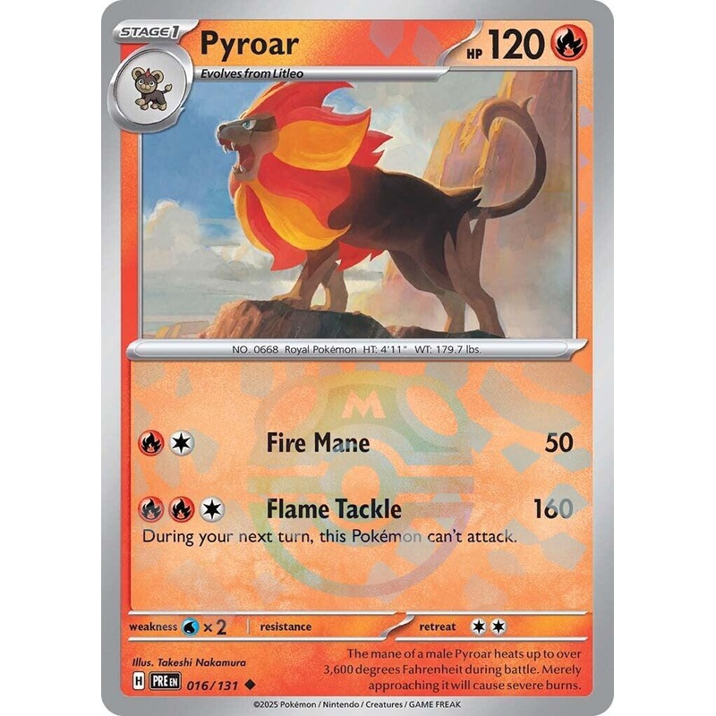 Pyroar (016/131) (Master Ball Pattern) [Scarlet & Violet: Prismatic Evolutions]