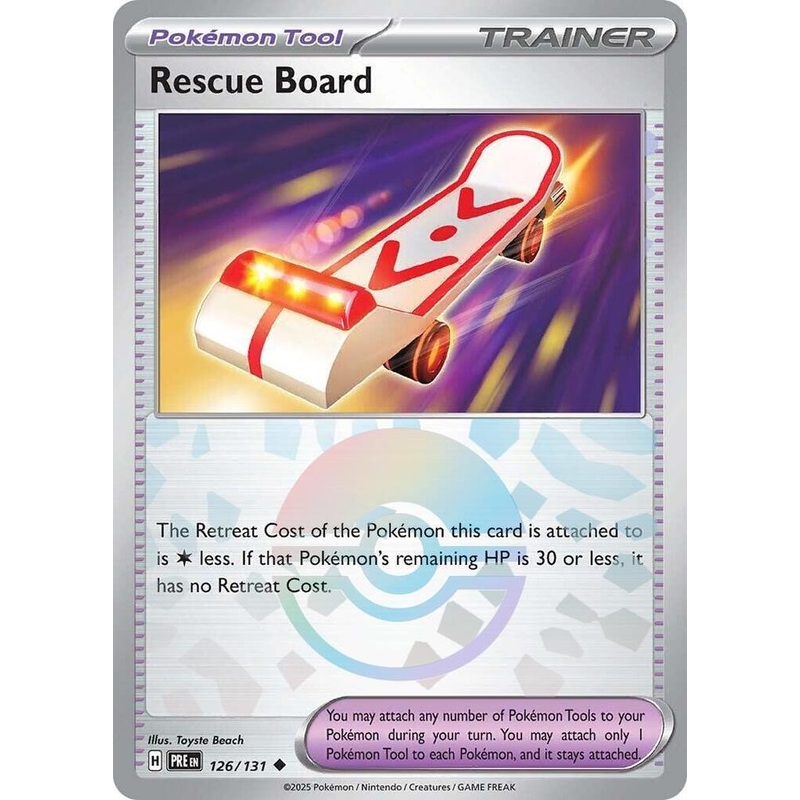 Rescue Board (126/131) (Poke Ball Pattern) [Scarlet & Violet: Prismatic Evolutions]