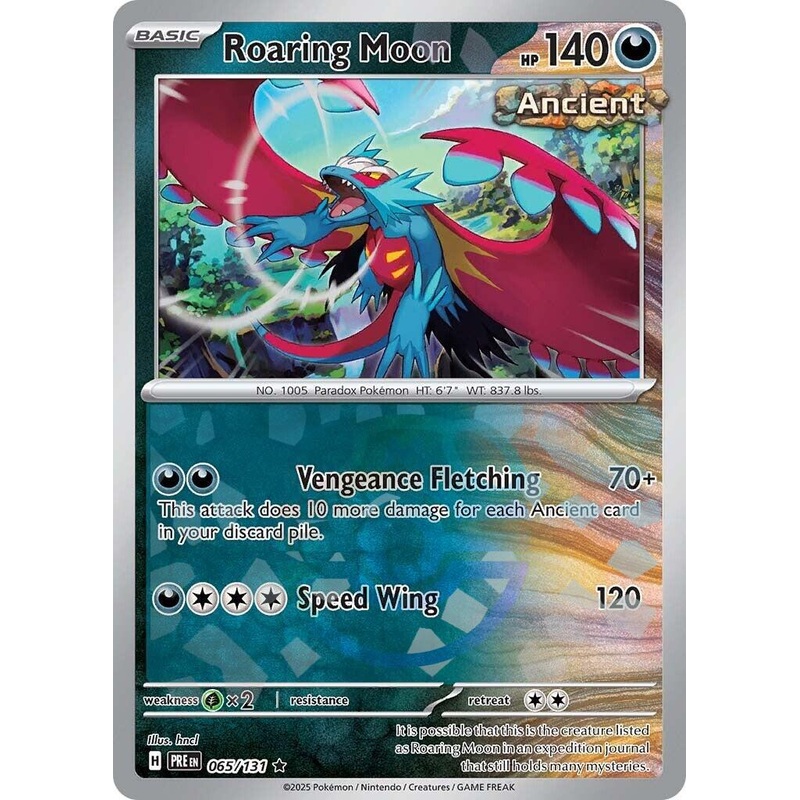 Roaring Moon (065/131) (Master Ball Pattern) [Scarlet & Violet: Prismatic Evolutions]