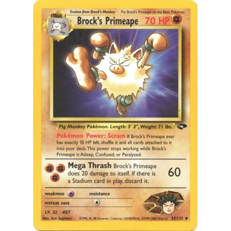 Brock's Primeape (35/132) [Gym Challenge Unlimited]