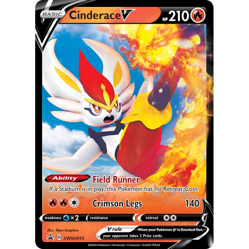 Cinderace V (SWSH015) (Jumbo Card) [Sword & Shield: Black Star Promos]