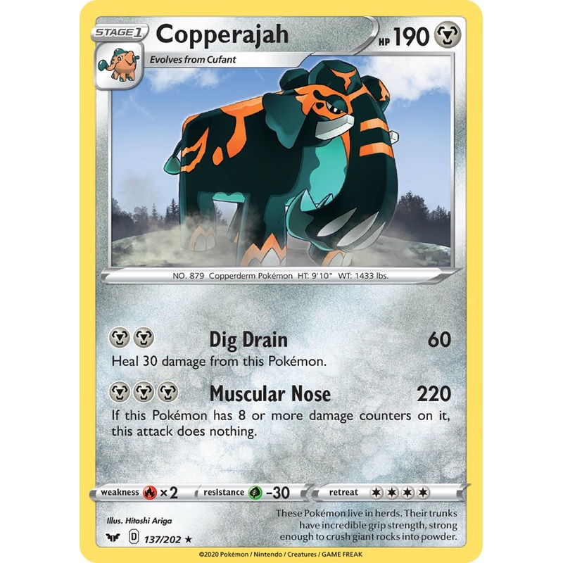 Copperajah (137/202) (GameStop Exclusive) (Blister Exclusive) [Sword & Shield: Base Set]
