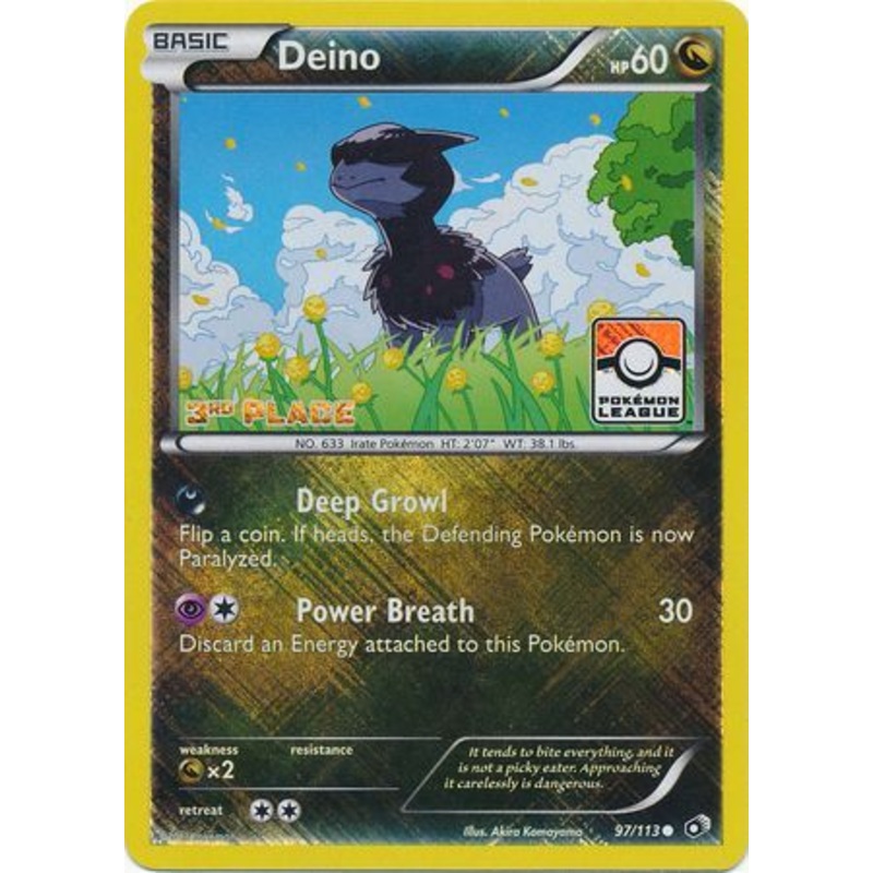 Deino (97/113) (League Promo 3rd Place) [Black & White: Legendary Treasures]