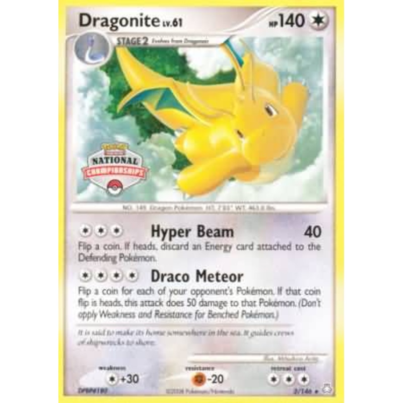 Dragonite (2/146) (National Championship) [Diamond & Pearl: Legends Awakened]