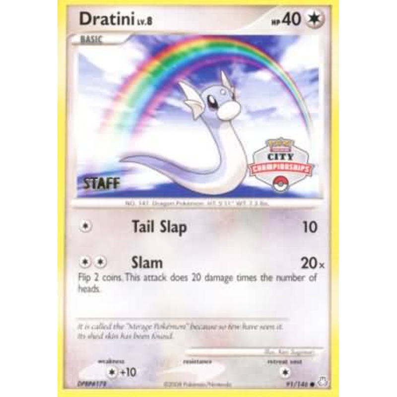 Dratini (91/146) (City Championship Promo Staff) [Diamond & Pearl: Legends Awakened]