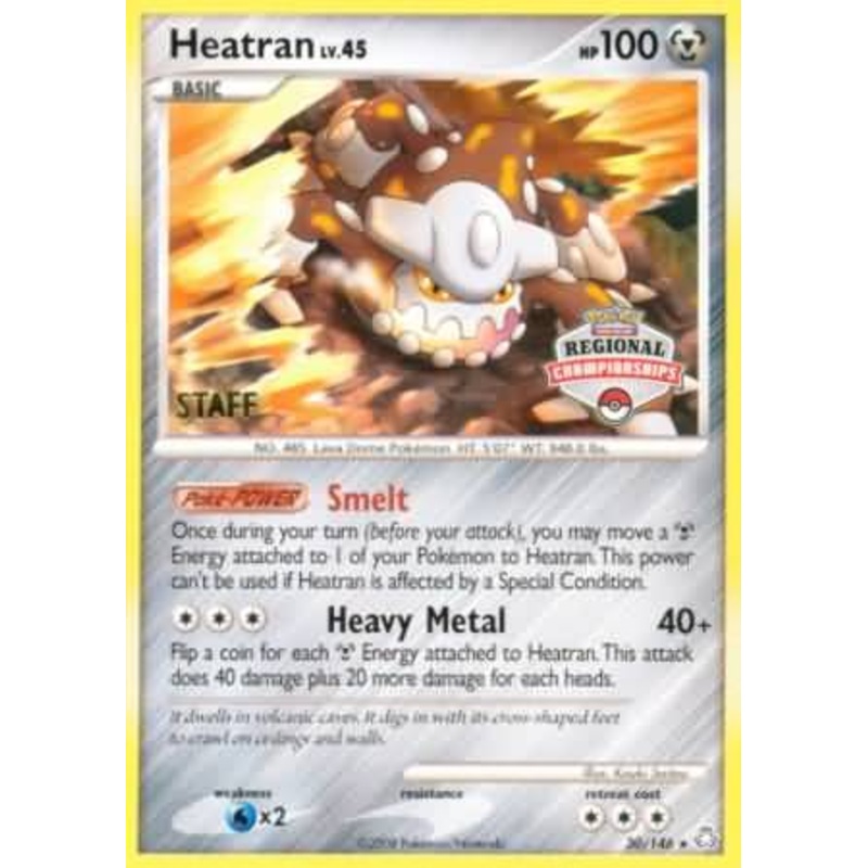 Heatran (30/146) (Regional Championships Staff) [Diamond & Pearl: Legends Awakened]