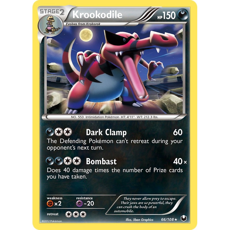 Krookodile (66/108) (Theme Deck Exclusive) [Black & White: Dark Explorers]