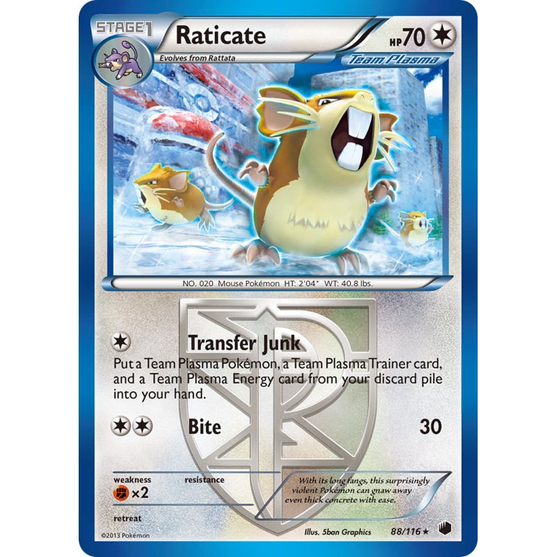 Raticate (88/116) [Black & White: Plasma Freeze]