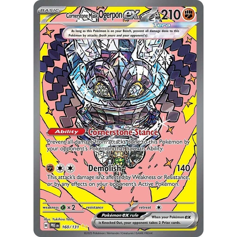 Cornerstone Mask Ogerpon ex (160/131) [Scarlet & Violet: Prismatic Evolutions]