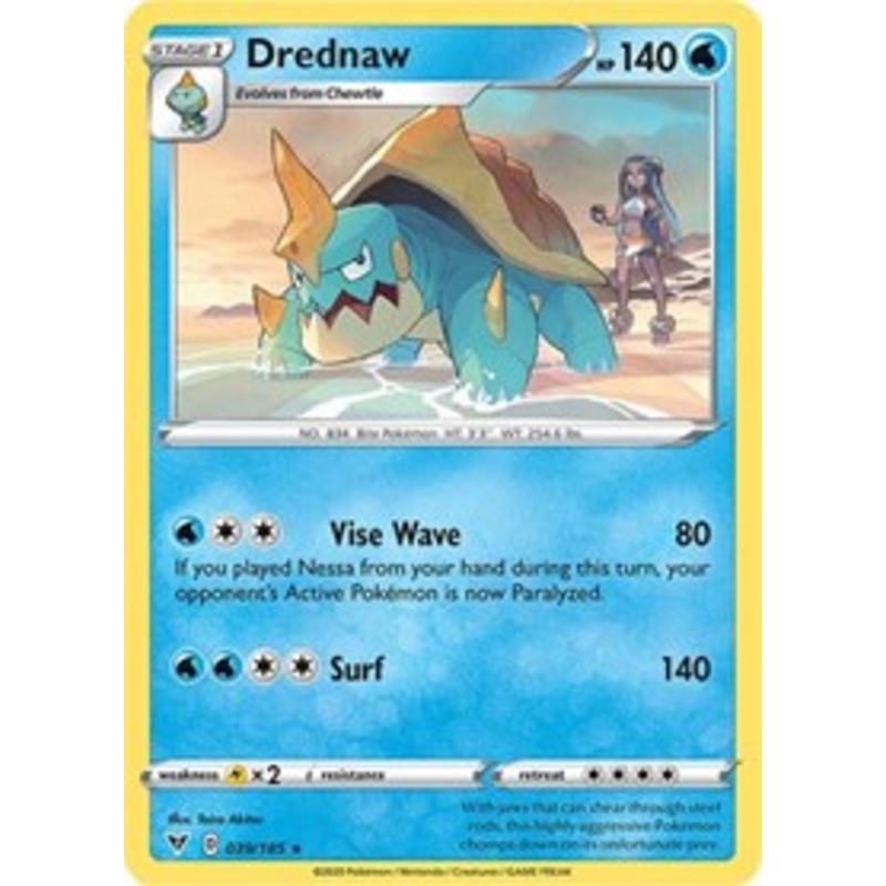 Drednaw (039/185) (Cracked Ice Holo) (Theme Deck Exclusive) [Sword & Shield: Vivid Voltage]